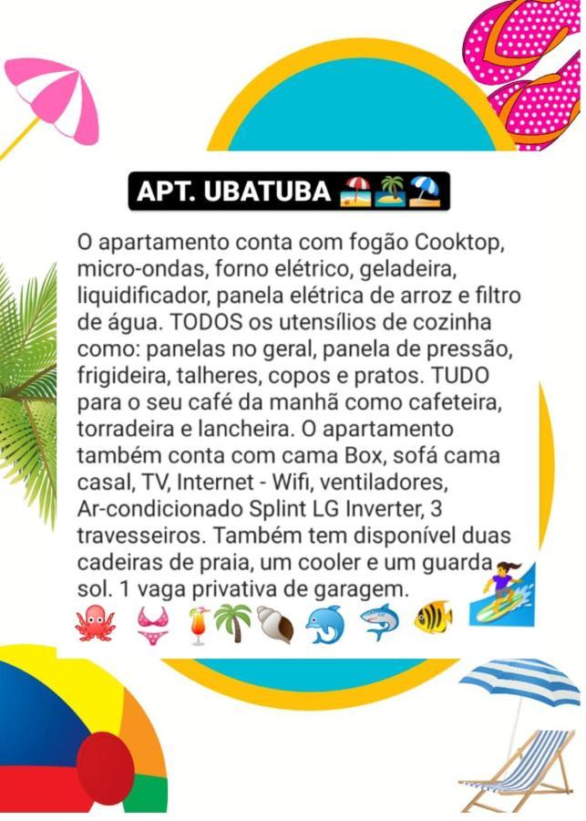 Apartamento Ubatuba - Praia grande - 250m da Praia Bagian luar foto